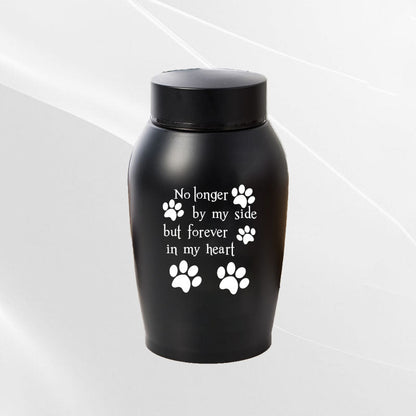 Stainless Steel Pet Memorial Urn: Black Portable & Moisture - Proof Ash Keepsake Designed for Small Pets - UrbanNest Co