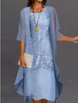 Elegant Lace Chiffon Dress Set - UrbanNest Co