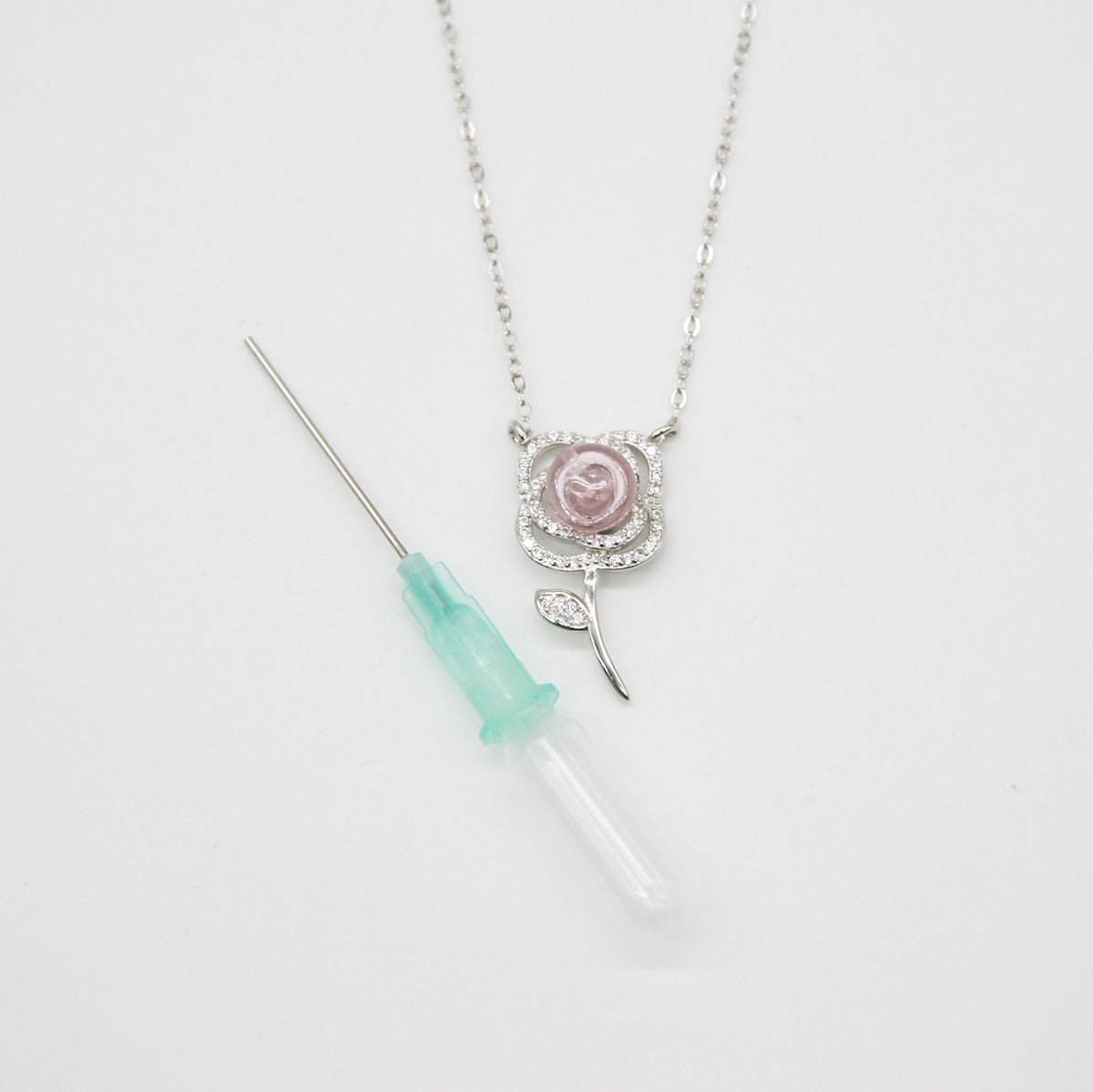 Sterling Silver Rose Garden Aroma Necklace - Pink | Energy & Healing | Diffuse on the go - UrbanNest Co