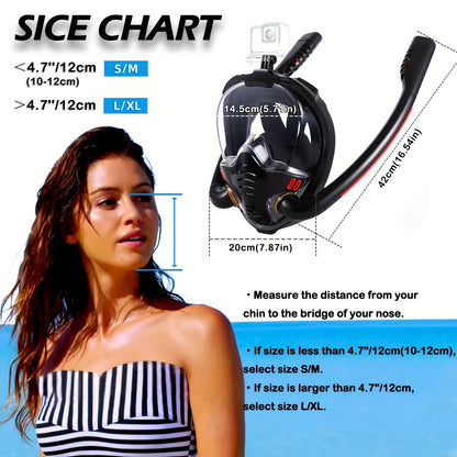 Full Face Snorkel Mask Set with Flippers - UrbanNest Co