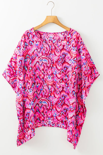 Madeleine Abstract Loose Fit Tunic Blouse - UrbanNest Co