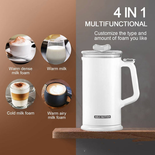 Electric Milk Frother for Coffee & Lattes – Hot & Cold Frothing - UrbanNest Co
