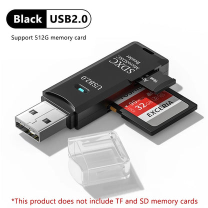 2 in 1 USB 3.0 Card Reader Micro TF sd card Reader usb adapter High Speed Cardreader TF Memory card For PC Laptop Accessories - UrbanNest Co