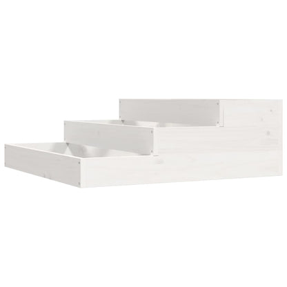 NNEVL Planter White 78x78x27 cm Solid Wood Pine - UrbanNest Co