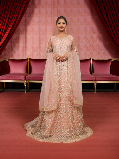 Gown with Stone Work & Embroidery by Shreekama - UrbanNest Co