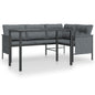 NNEVL 2 Piece Garden Dining Set Anthracite Steel - UrbanNest Co