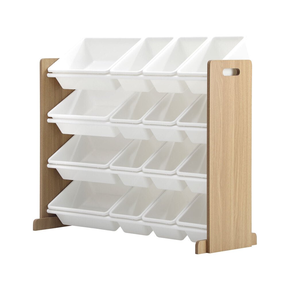 NNEED 16 Bins 4 - Tier Kids Toy Organiser Storage Rack - UrbanNest Co