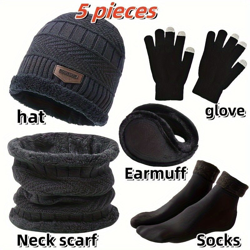Winter Knit Accessories Set for Adults (5 - Piece) - UrbanNest Co