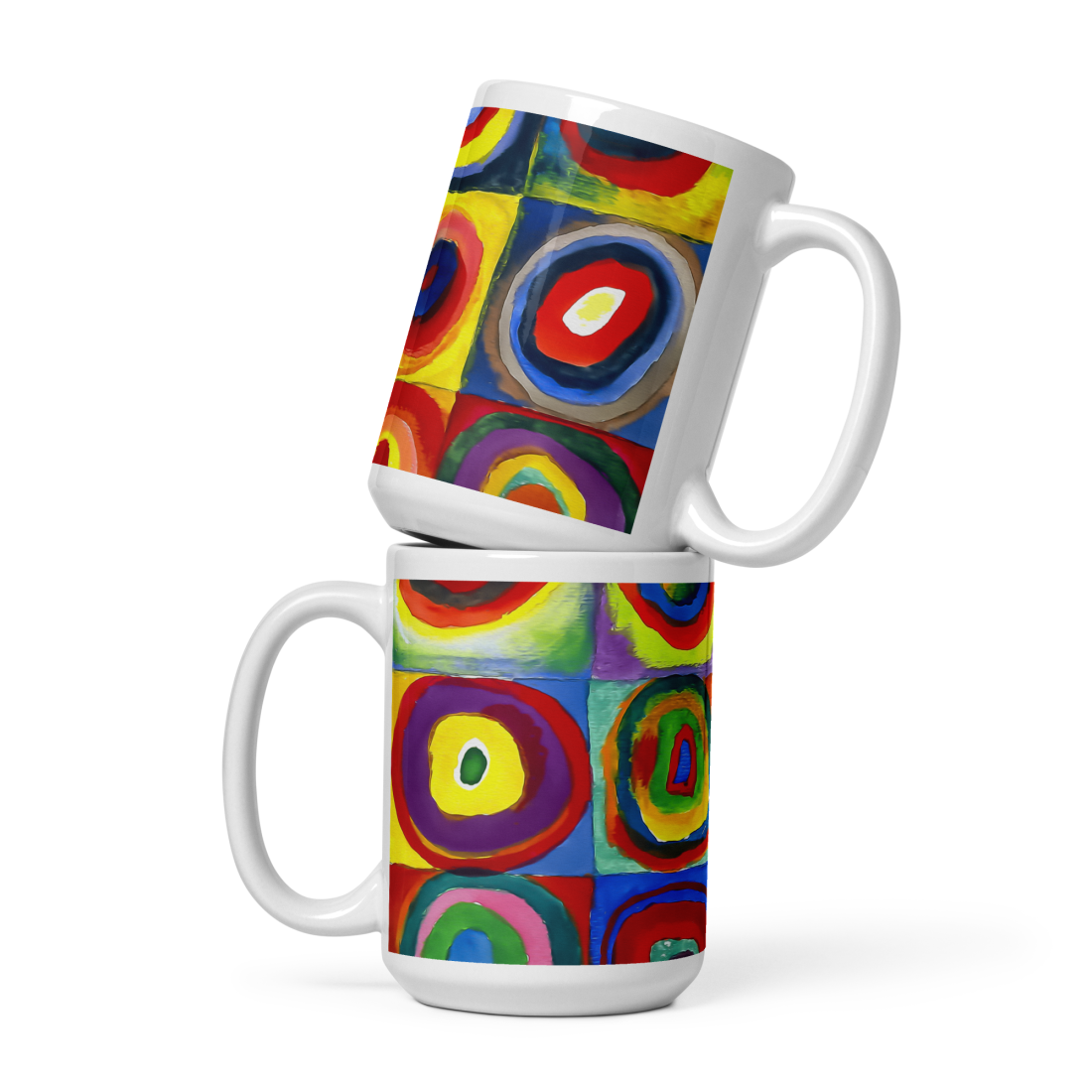 Wassily Kandinsky, Farbstudie - Color Study, Squares with Concentric Circles, 1913 Artwork Mug - UrbanNest Co