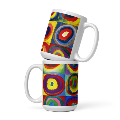 Wassily Kandinsky, Farbstudie - Color Study, Squares with Concentric Circles, 1913 Artwork Mug - UrbanNest Co