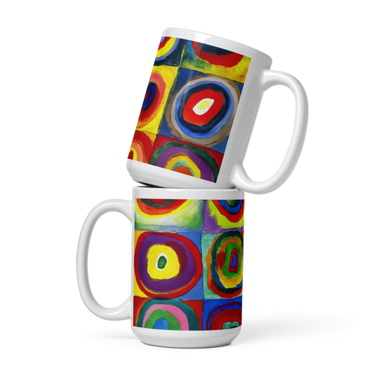 Wassily Kandinsky, Farbstudie - Color Study, Squares with Concentric Circles, 1913 Artwork Mug - UrbanNest Co