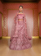 Semi - Stitched Lehenga with American Diamond & Zari Thread Work by Shreekama - UrbanNest Co