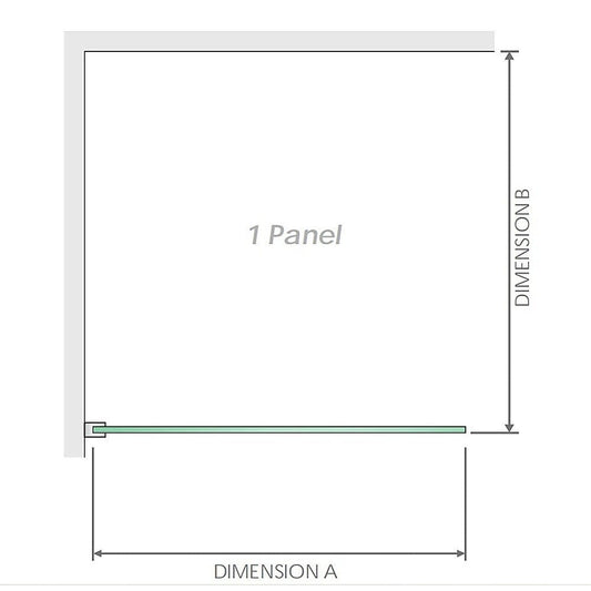 NNEDSZ 90x210cm Glass Shower Screen with Black Wall Channel - UrbanNest Co