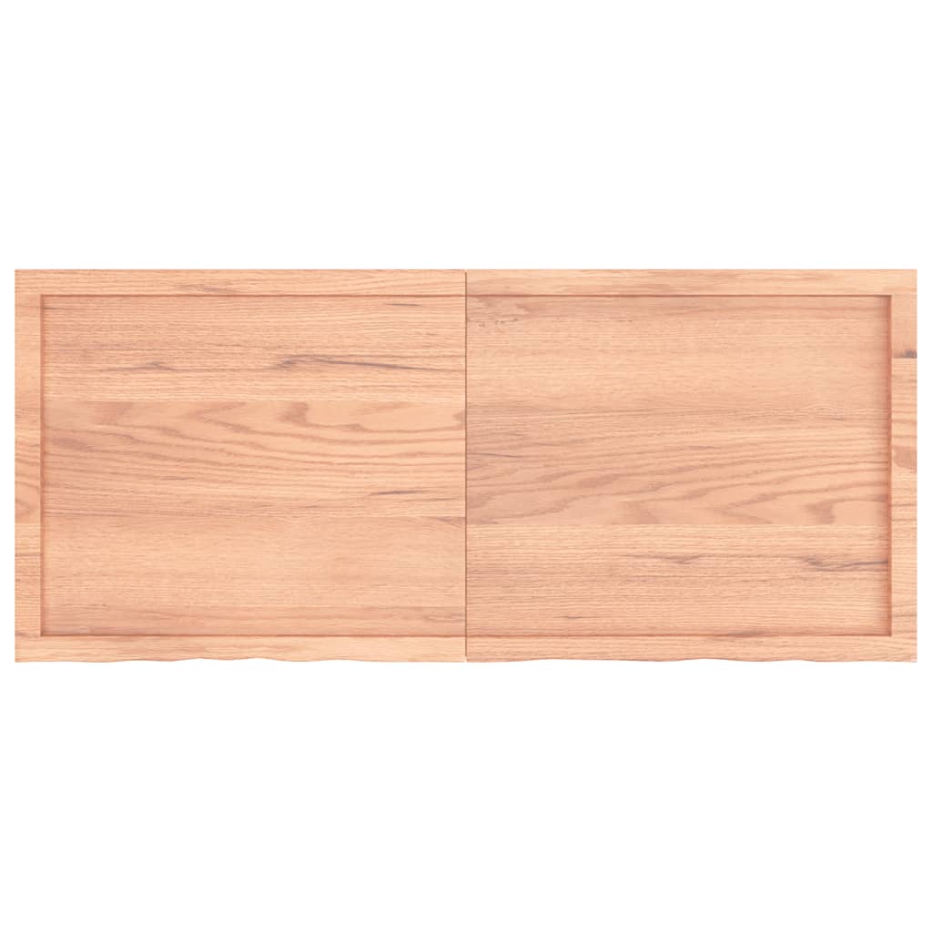 NNEVL Bathroom Countertop Light Brown 140x60x4 cm Treated Solid Wood - UrbanNest Co