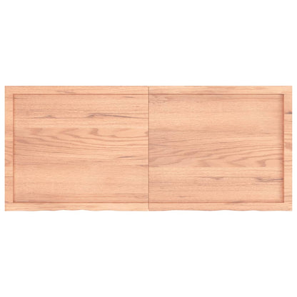 NNEVL Bathroom Countertop Light Brown 140x60x4 cm Treated Solid Wood - UrbanNest Co