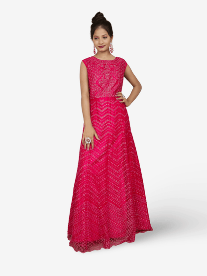 Gown with Glitter & Shimmery effect for Women by Shreekama - UrbanNest Co