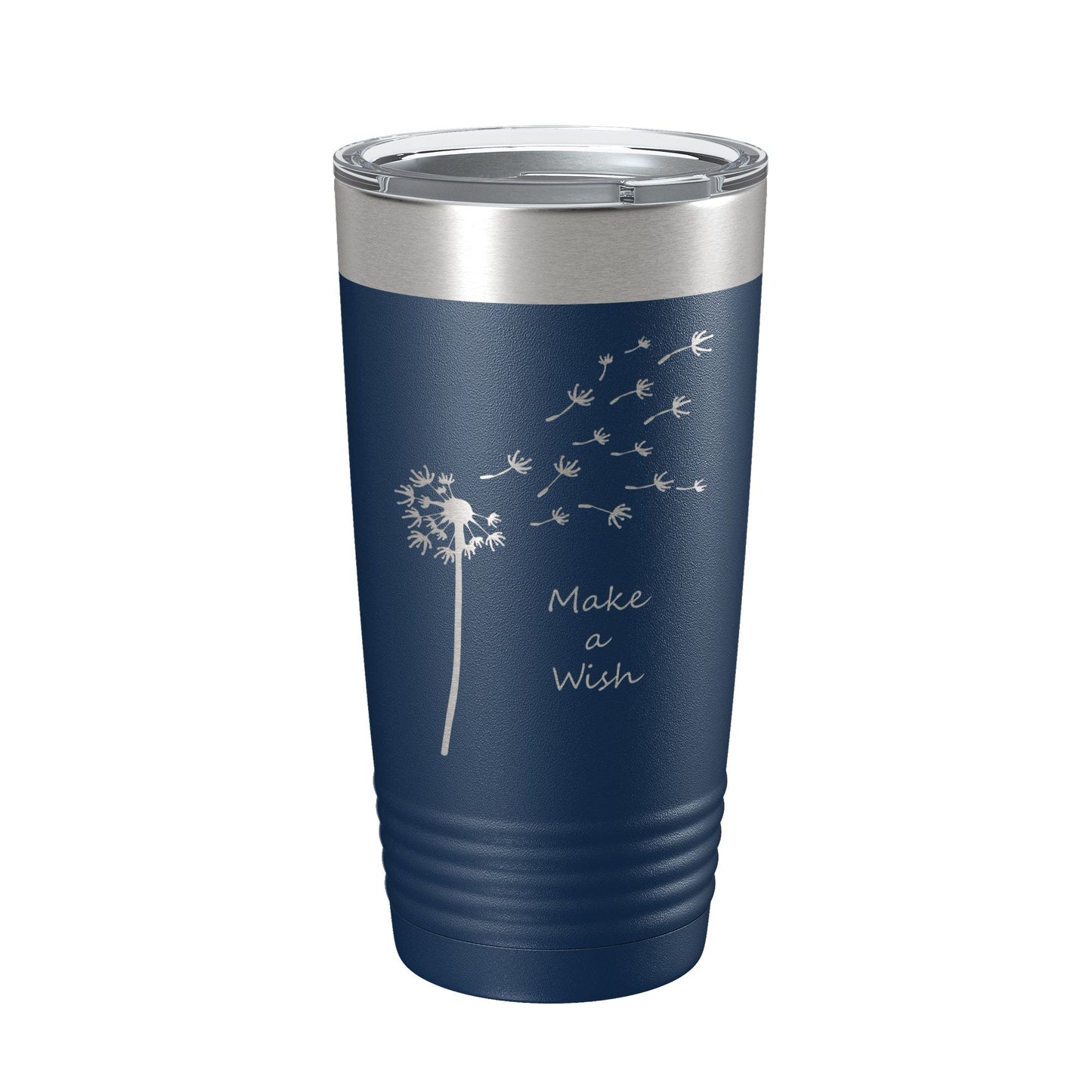 Dandelion Make A Wish Tumbler Travel Mug Gift Mom Daughter Her Women Girls Insulated Laser Engraved Coffee Cup 20 oz - UrbanNest Co