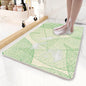 NNEDSZ Green Leaves Pattern PVC Non - Slip Bath Mat 50x80cm - Shower Drain Hole Design, Soft & Quick - Dry Bathroom Rug - UrbanNest Co