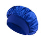 Solid Color Bath Cap Adult Fashion Satin Wide Brim Sleep Cap for Women Chemotherapy Hair Care - UrbanNest Co