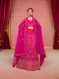 Semi - Stitched Lehenga with Embroidery & Zari Thread Work by Shreekama - UrbanNest Co