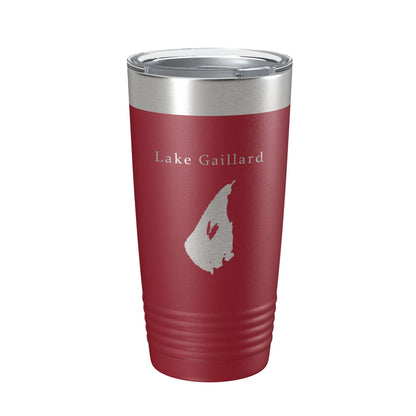 Lake Gaillard Map Tumbler Travel Mug Insulated Laser Engraved Coffee Cup Connecticut 20 oz - UrbanNest Co