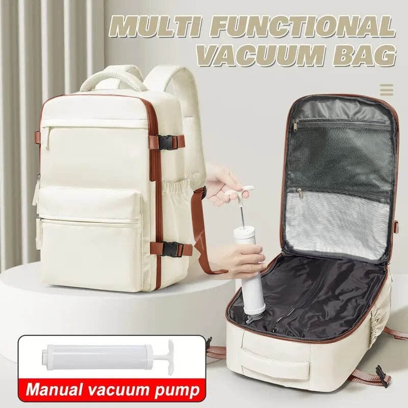 Ryanair Approved 40x20x25 Cabin Bag - Vacuum Compression Travel Backpack & 42x29x15 Storage Bag, Laptop Compartment - UrbanNest Co