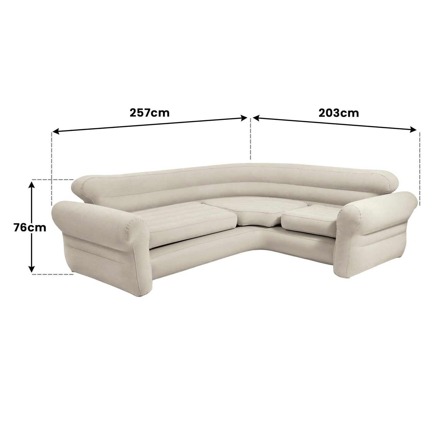 Intex Corner Sofa Inflatable Couch - L - shaped Corner Sofa - UrbanNest Co