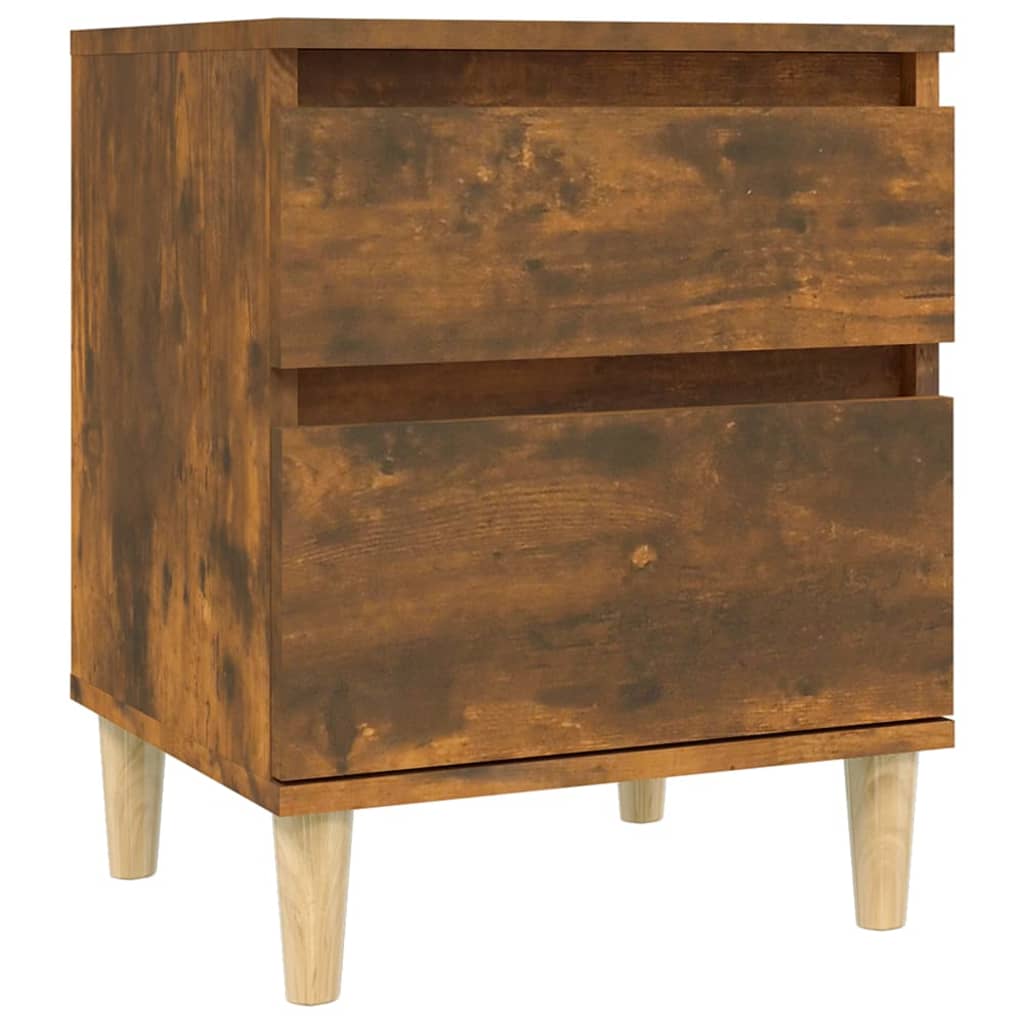 NNEVL Bedside Cabinets 2 pcs Smoked Oak 40x35x50 cm - UrbanNest Co