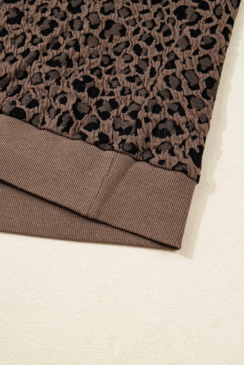 Annie Ribbed Trim Leopard Top - UrbanNest Co