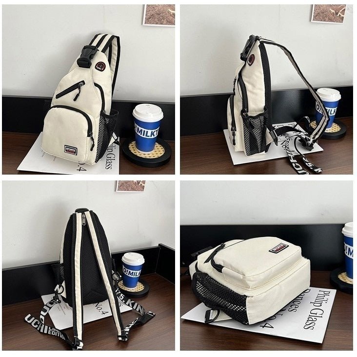 19*6*34CM Snoopy Cartoon Print Large Capacity Backpack Shoulder Bag Chest Crossbody Bag - UrbanNest Co