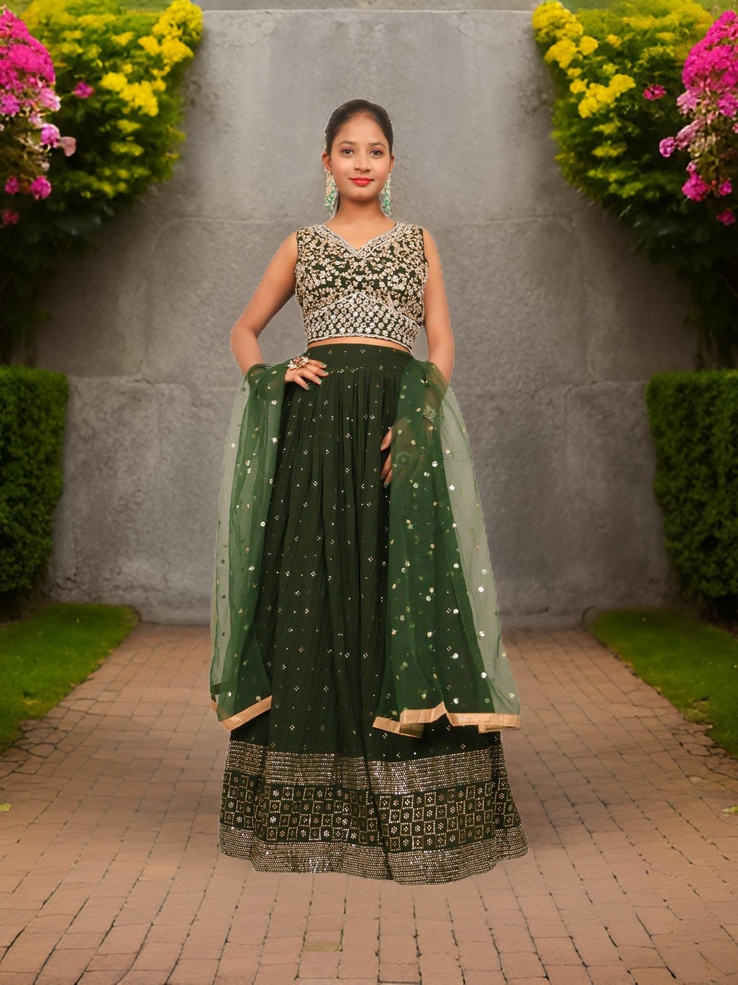 Designer Lehenga & choli with dupatta for Women by Shreekama - UrbanNest Co