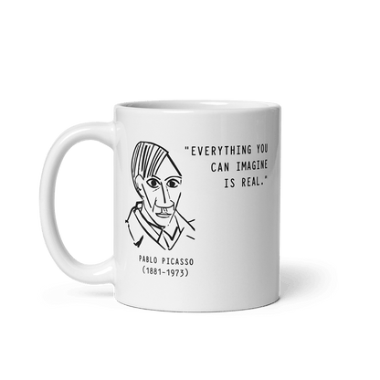Picasso Self - Portrait Mug – 'Everything You Can Imagine Is Real' - UrbanNest Co