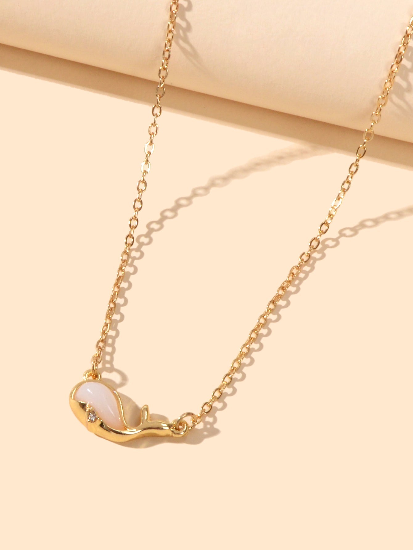 Exquisite Women Accessories Gold Chain Opal Dolphin Charm Necklace Gift Jewelry - UrbanNest Co