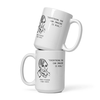 Picasso Self - Portrait Mug – 'Everything You Can Imagine Is Real' - UrbanNest Co