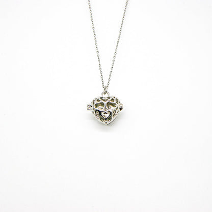 Love Heart Aroma Necklace | Energy & Healing | White Gold - Rose Gold | Love Gift - UrbanNest Co