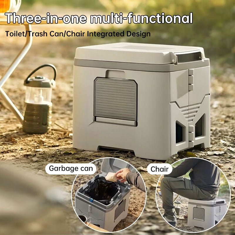 Foldable Portable Toilet for Car & Camping - Emergency Outdoor Stool with Odor - Proof Design, Adult Travel Toilet - UrbanNest Co