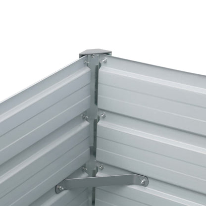 NNEVL Raised Garden Bed 320x40x77 cm Galvanised Steel Grey - UrbanNest Co