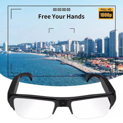 1080P HD Mini Camera Glasses Wearable DVR Video Recorder Black - UrbanNest Co