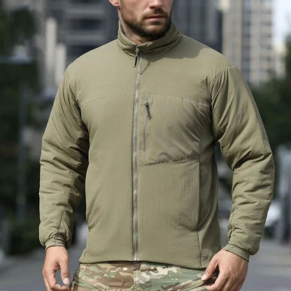 Men's Winter Warm Padded Jacket, Lightweight Hooded Tactical Parka, Outdoor Waterproof Windproof Cold - Weather Hiking Jacket. - UrbanNest Co