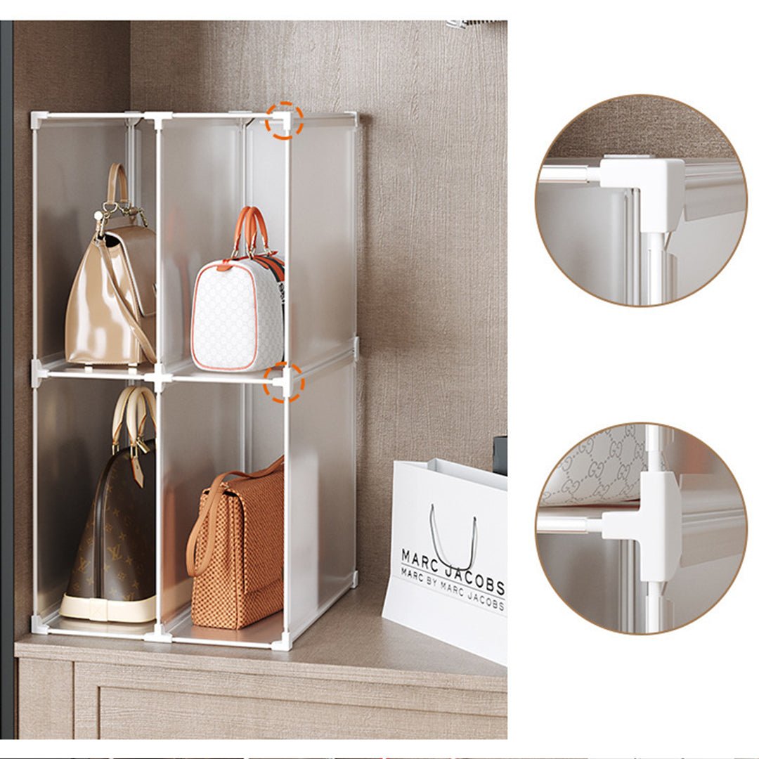 SOGA 12 - Cube Portable Bag Box Foldable Cubby DIY Organiser Tote Clutch Purse Space Saving Shelf Cabinet - UrbanNest Co