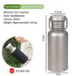 Pure Titanium Water Bottle, Lightweight Single - Wall Wide Mouth for Sports, Camping, Travel - UrbanNest Co