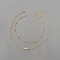 2pcs Female Jewellery Gold Silver Chain Beads Pearl Necklace Fashion Accessories - UrbanNest Co