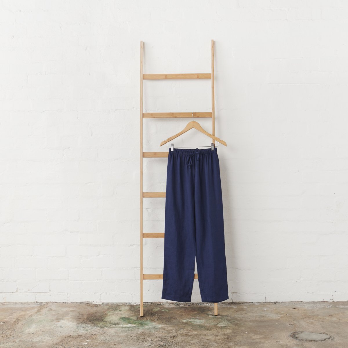 Linen Pyjama Set in Navy - UrbanNest Co