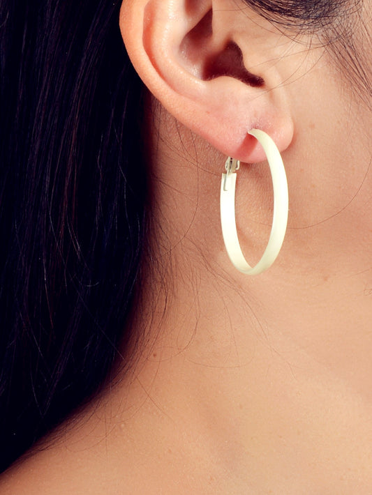 Party Decoration Women Beige Big Circle Hoop Dangle Boho Chic Holiday Earrings - UrbanNest Co