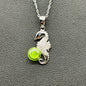 Sterling Silver Sea Horse Aroma Necklace - Lime | Energy & Healing | Diffuse on the go - UrbanNest Co