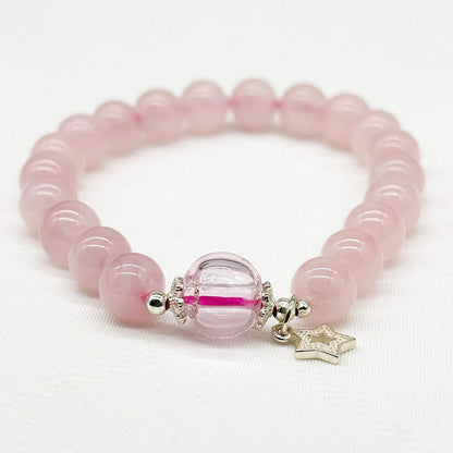 Sterling Silver Crystal Aroma Bracelet - Rose Quartz | Energy & Healing | Diffuser Jewellery - UrbanNest Co