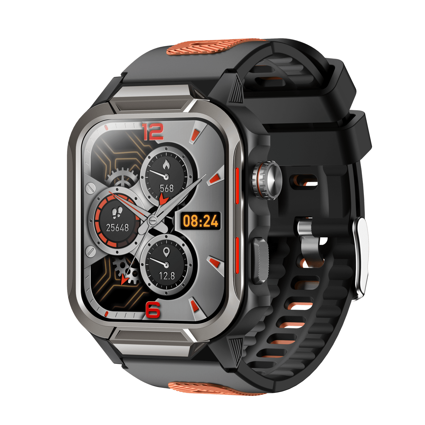 Rugged Smartwatch for Men 3ATM Waterproof Smartwatch 1.96 inch screen for Android and iOS Phones Fitness Tracker Watch with 100+ Sports Modes - UrbanNest Co