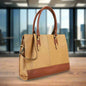The Signature 17" Leather laptop Bag, Beige/Tan - UrbanNest Co