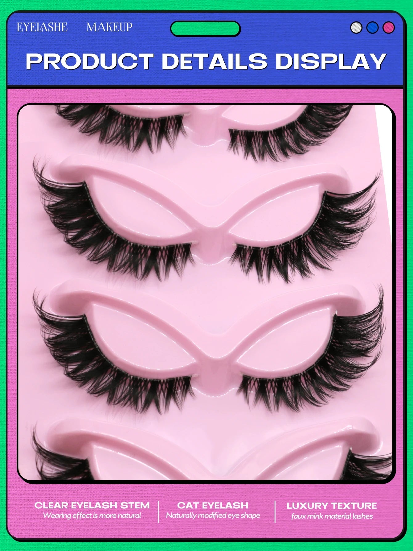 Veltrinay Fake Lashes Cat Eye Lashes Faux Mink Eyelashes Clear Band Lashes Natural Look Wispy Mink Eyelashes False Lashes Makeup - UrbanNest Co