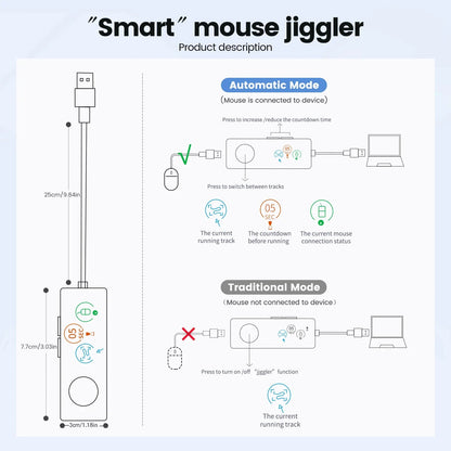 NNEOBA Fully Automatic USB Mouse Jiggler with HD Screen - UrbanNest Co